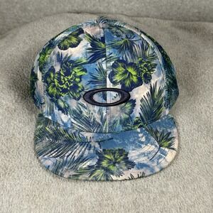 Oakley Hat Snapback California High Blue Tropical Mesh Palm Retro Beach Relax